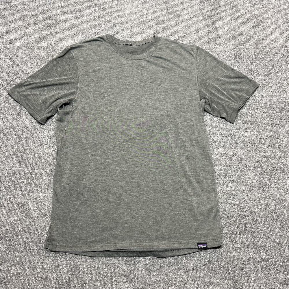 Patagonia Capilene Cool Trail Shirt Mens Small Gray Short Sleeve Hiking Tee Top